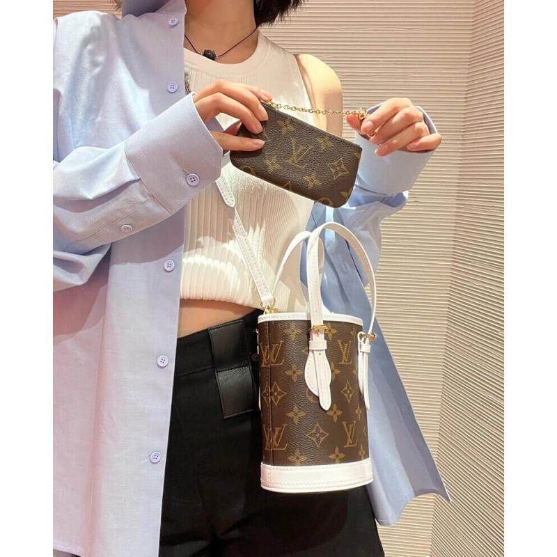 Louis Vuitton Monogram Nano Bucket Bolsa M81489-3