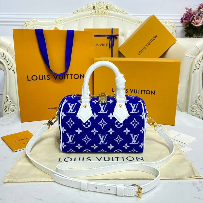 Louis Vuitton Monogram Jacquard Velvet Speedy Bandouliere 20 M20751-4