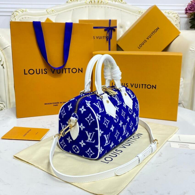 Louis Vuitton Monogram Jacquard Velvet Speedy Bandouliere 20 M20751-5