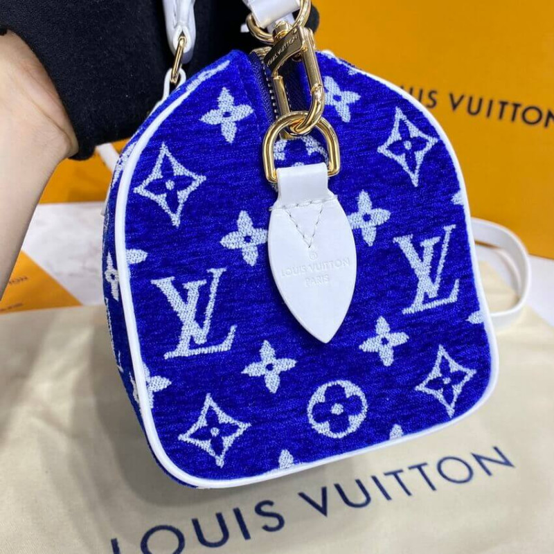 Louis Vuitton Monogram Jacquard Velvet Speedy Bandouliere 20 M20751-8