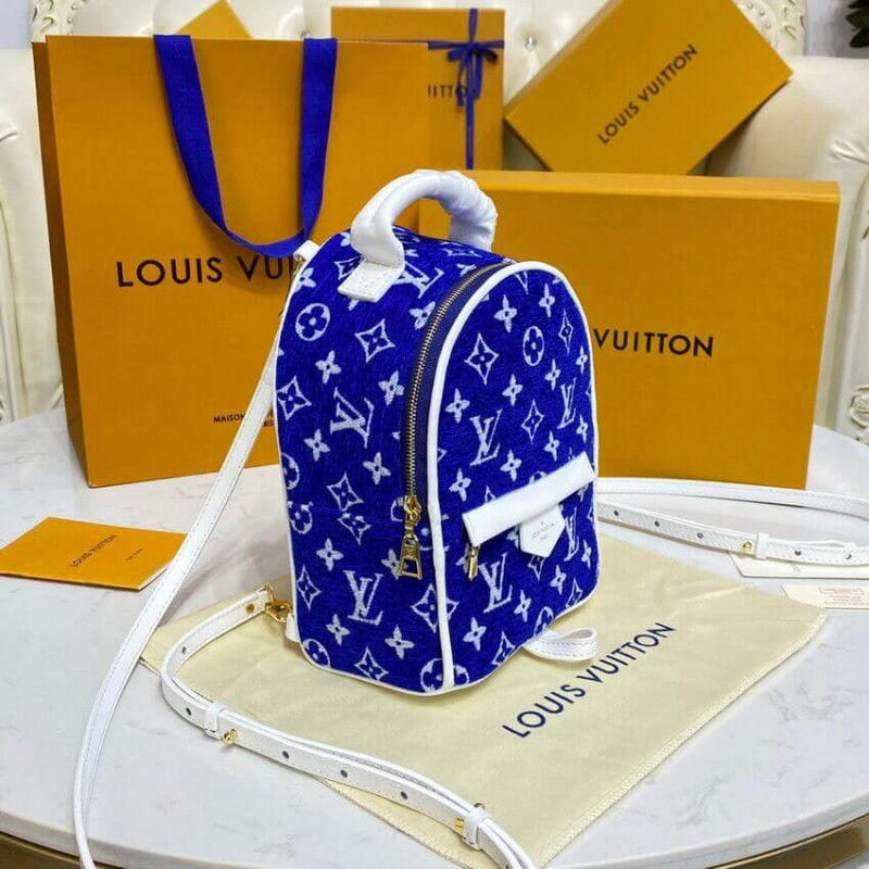 Louis Vuitton Monogram Jacquard Velvet Palm Springs Mini M46207 Azul-4