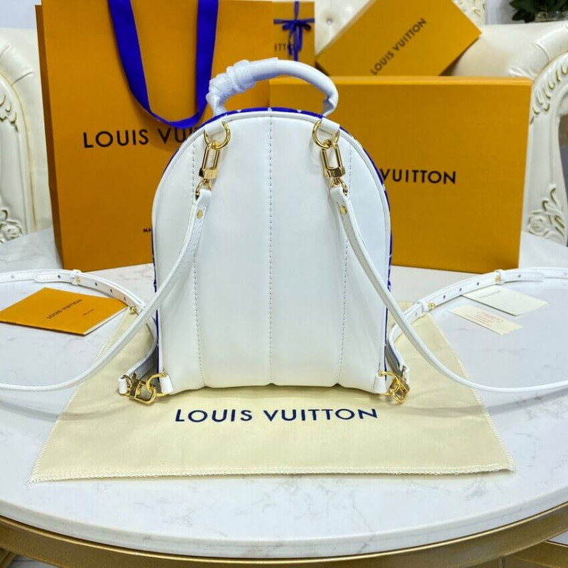 Louis Vuitton Monogram Jacquard Velvet Palm Springs Mini M46207 Azul-5