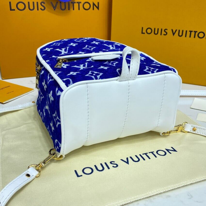 Louis Vuitton Monogram Jacquard Velvet Palm Springs Mini M46207 Azul-6
