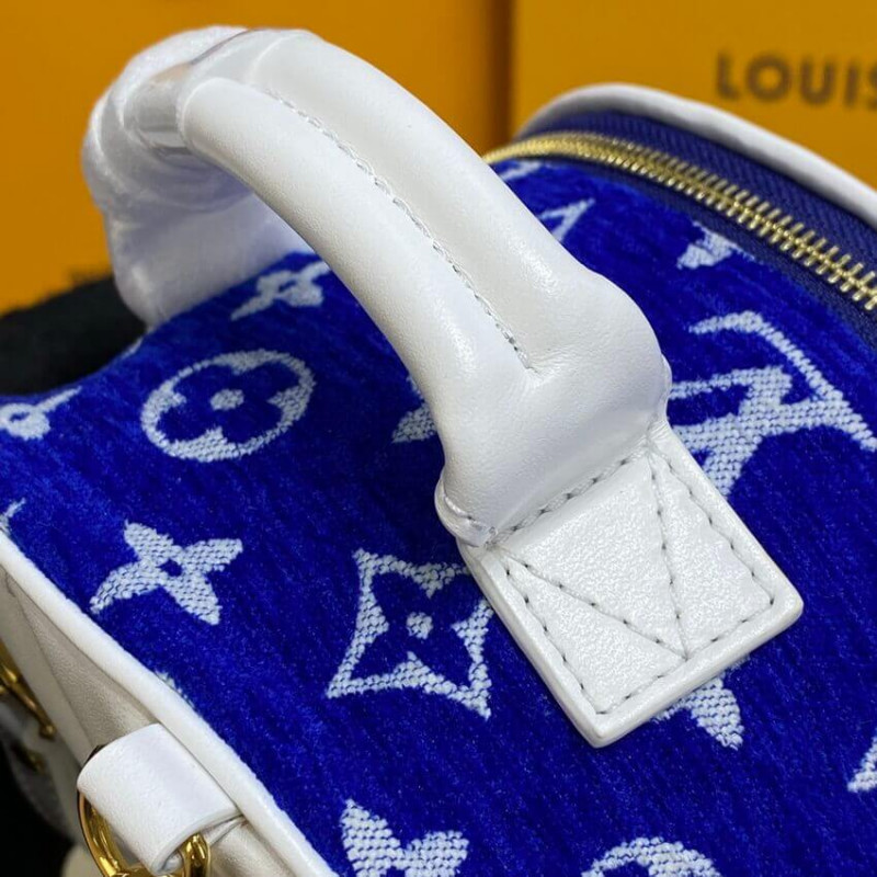 Louis Vuitton Monogram Jacquard Velvet Palm Springs Mini M46207 Azul-8