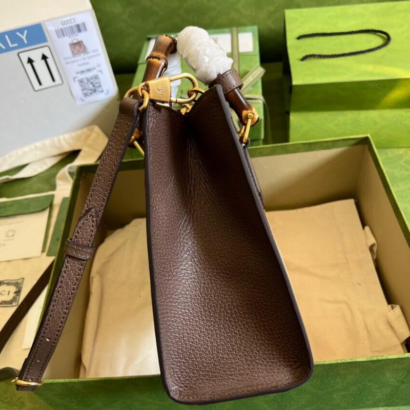 Gucci Diana Jumbo GG Bolsa Small Tote 660195 Brown-11