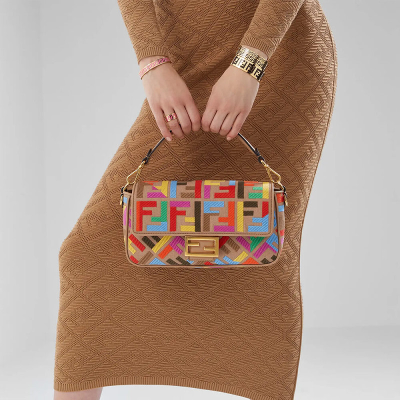 Fendi Bolsauette Multicolor FF Bolsa 8Br600-1