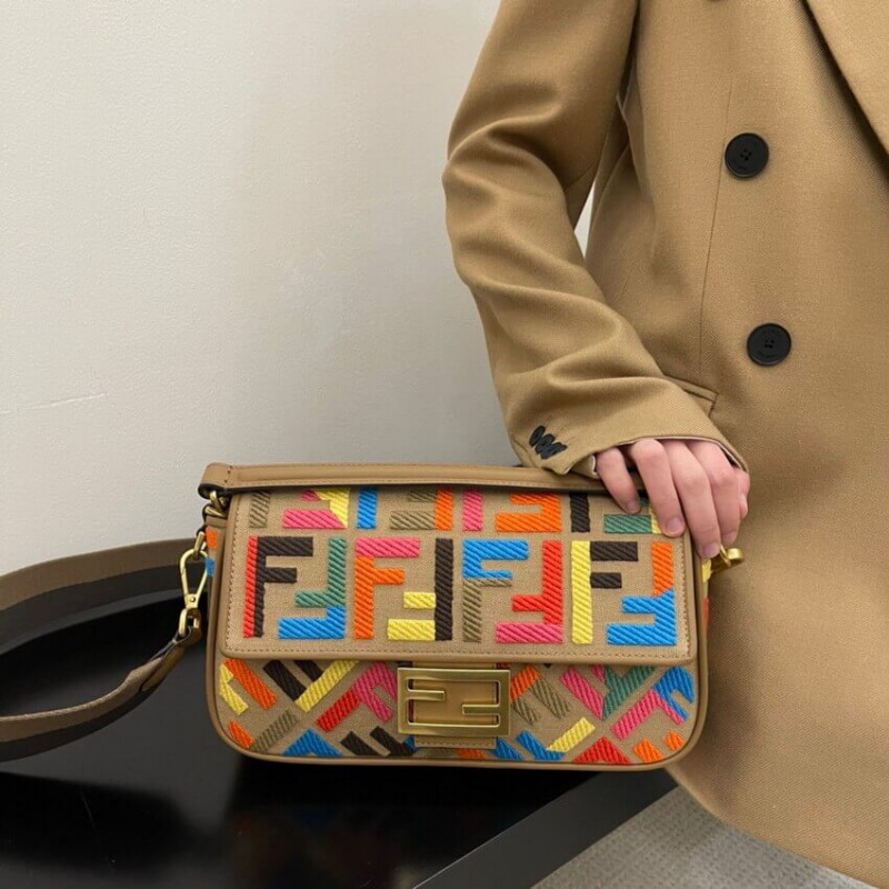 Fendi Bolsauette Multicolor FF Bolsa 8Br600-4