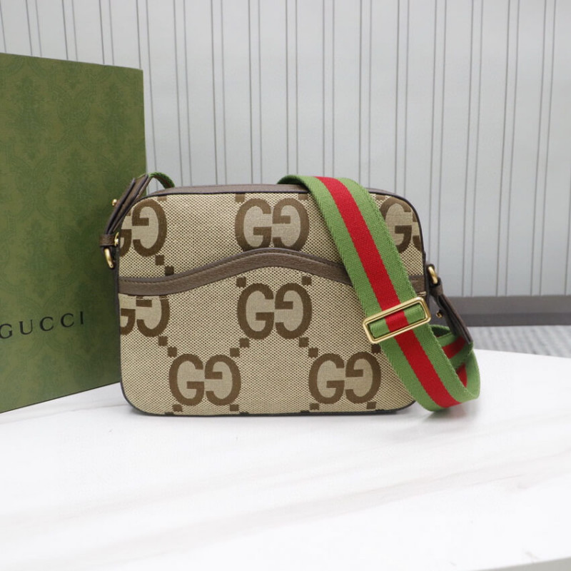 Bolsa de mensajero Gucci con Jumbo GG 675891-2