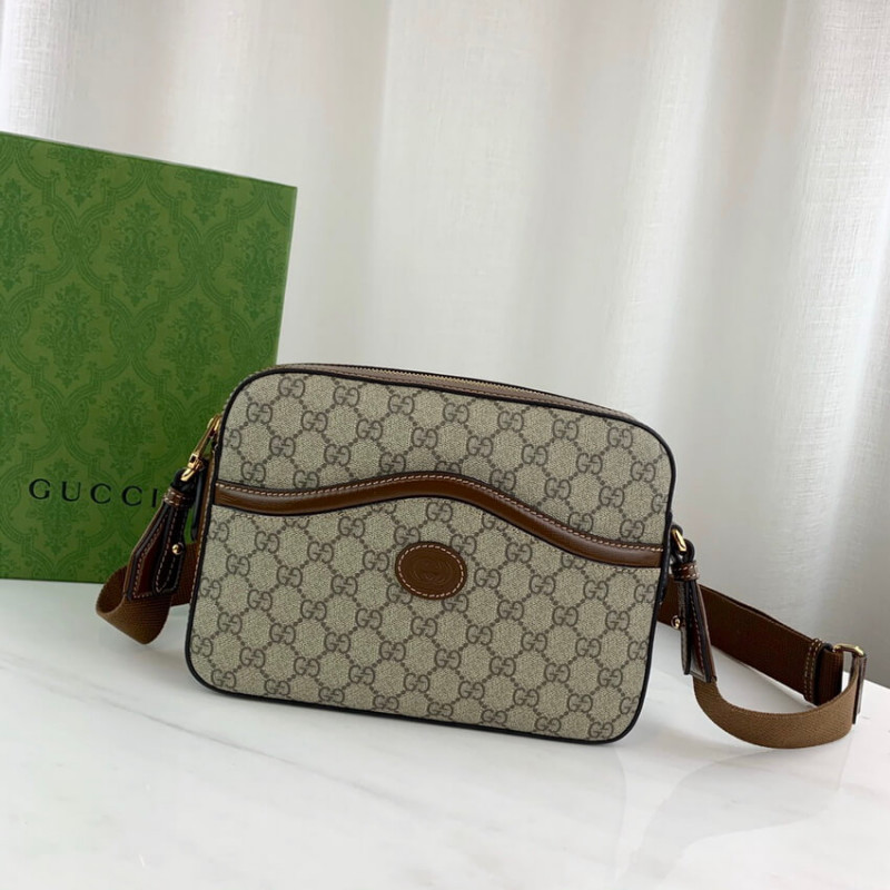 Bolsa de mensajero Gucci con entrelazamiento G 675891-2
