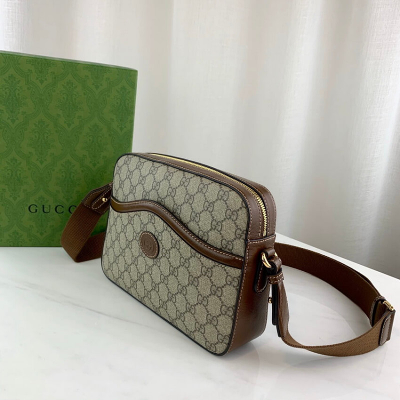 Bolsa de mensajero Gucci con entrelazamiento G 675891-3