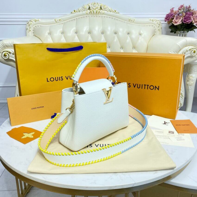 Louis Vuitton Capucines BB Bolsa M57941 White-4