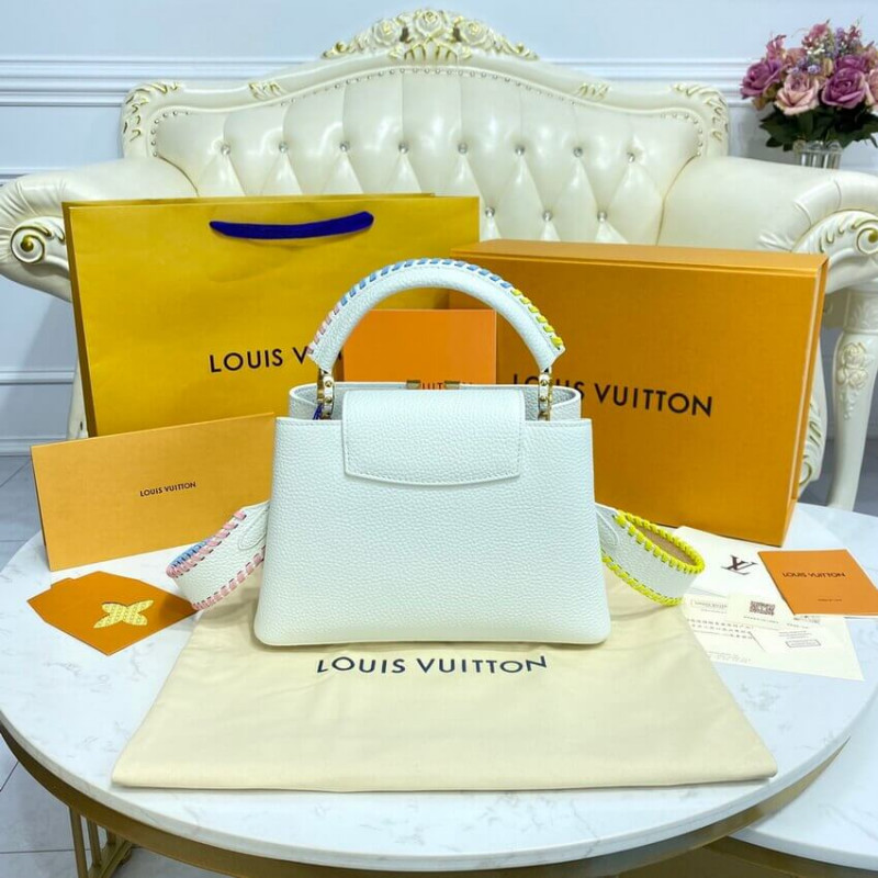 Louis Vuitton Capucines BB Bolsa M57941 White-5