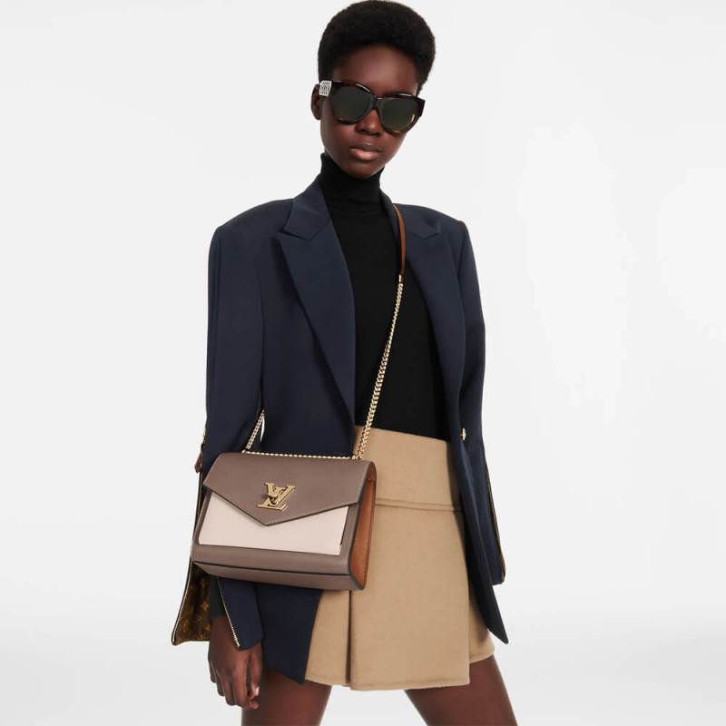 LOUIS VUITTON MYLOCKME Cadena Bolsa M58949 Smokey/Quartz/Caramel-1