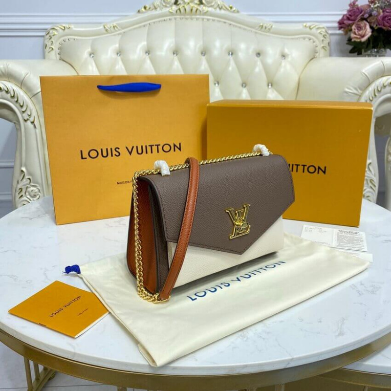 LOUIS VUITTON MYLOCKME Cadena Bolsa M58949 Smokey/Quartz/Caramel-5