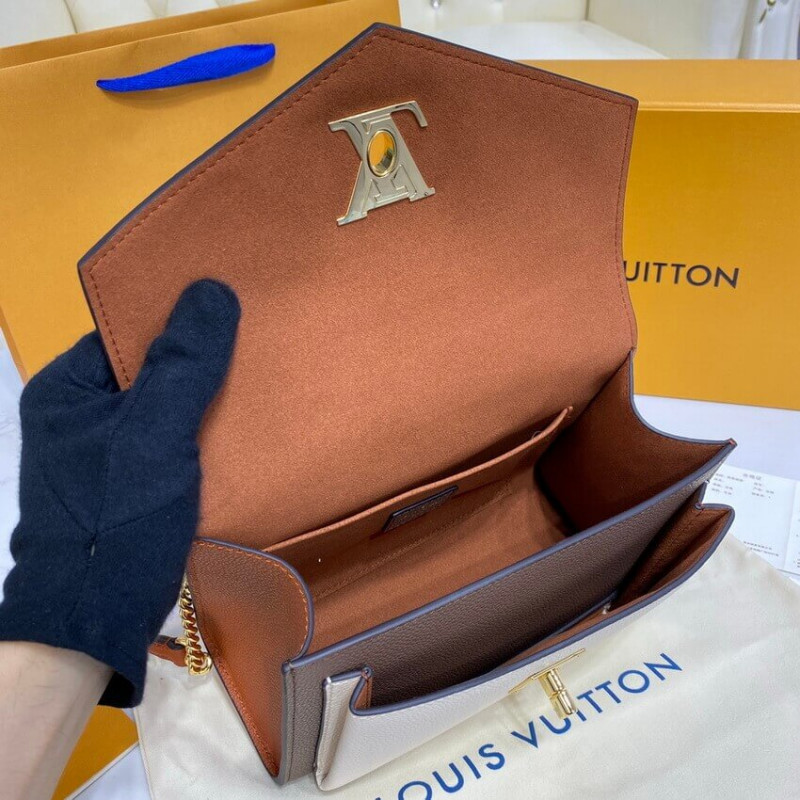 LOUIS VUITTON MYLOCKME Cadena Bolsa M58949 Smokey/Quartz/Caramel-13