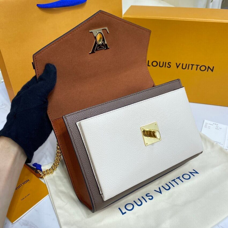 LOUIS VUITTON MYLOCKME Cadena Bolsa M58949 Smokey/Quartz/Caramel-14