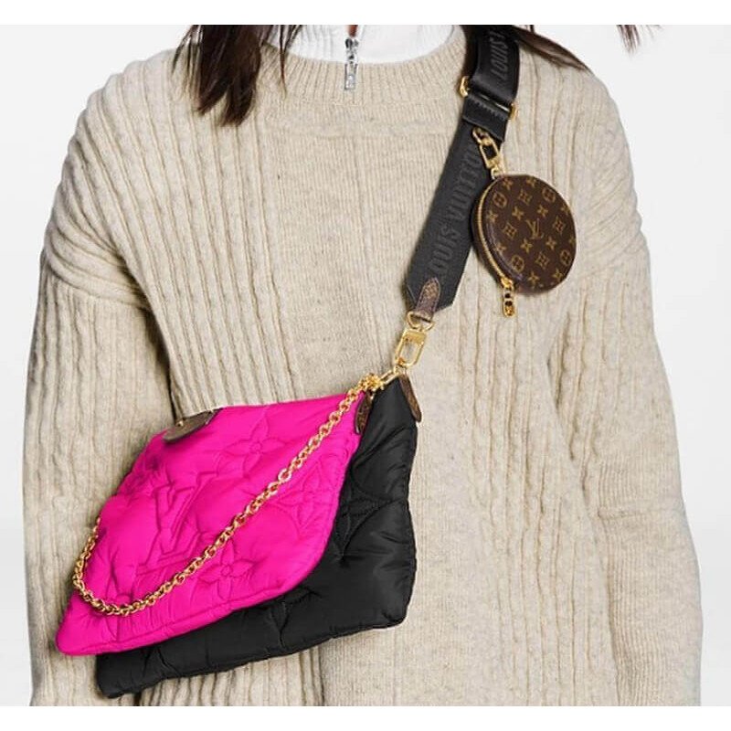 Louis Vuitton Econyl Maxi Multi Pochette AccessOires M58980 Negro/Fuchsia-1