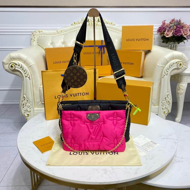 Louis Vuitton Econyl Maxi Multi Pochette AccessOires M58980 Negro/Fuchsia-3