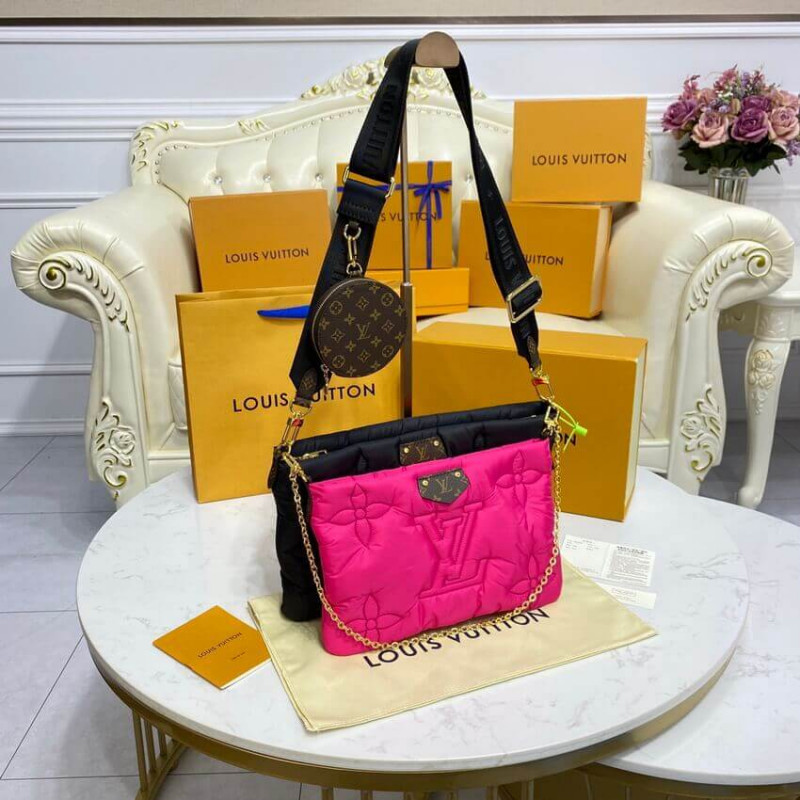 Louis Vuitton Econyl Maxi Multi Pochette AccessOires M58980 Negro/Fuchsia-4