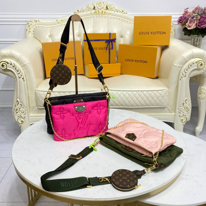 Louis Vuitton Econyl Maxi Multi Pochette AccessOires M58977 Khaki/Beige-17