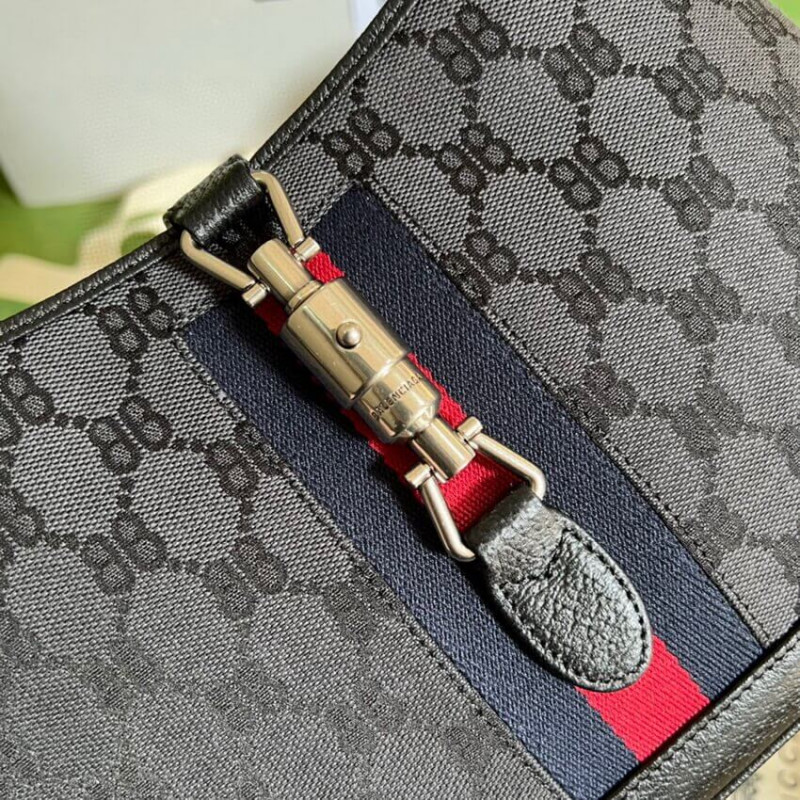 Gucci x Balenciaga Jackie 1961 Pequeña bolsa de vagabundo 680118 Negro-4