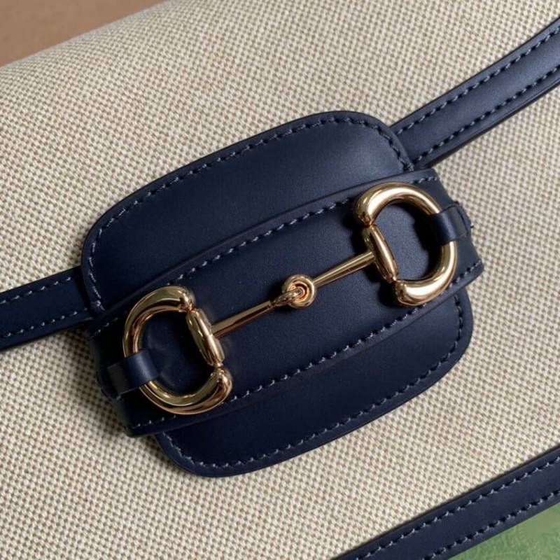 Gucci Horsebit 1955 Bolsa pequeña 602204 en lienzo beige-8