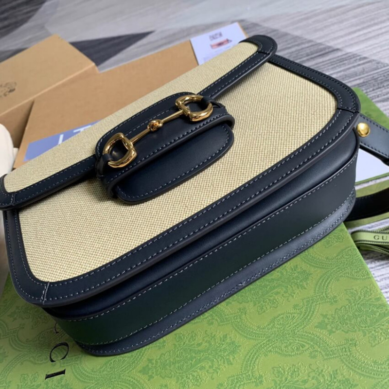 Gucci Horsebit 1955 Bolsa pequeña 602204 en lienzo beige-9