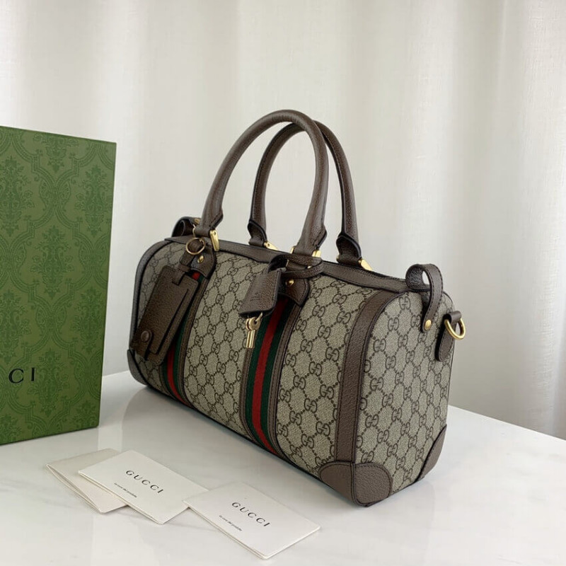 Gucci GG Bolsa Small Duffel con Web 645017-4