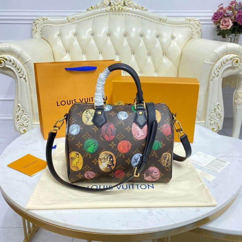 Louis Vuitton Monogram Cameo impreso Speedy Bandouliere 25 M45910-6
