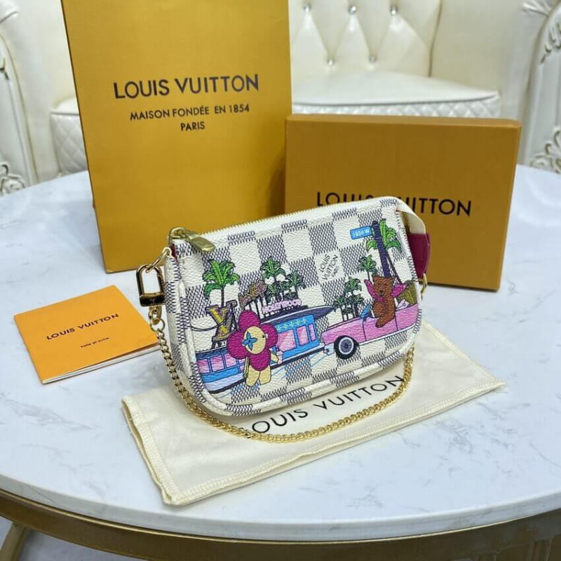 Louis Vuitton Damier Azur Mini Pochette AccessOires N60487-4