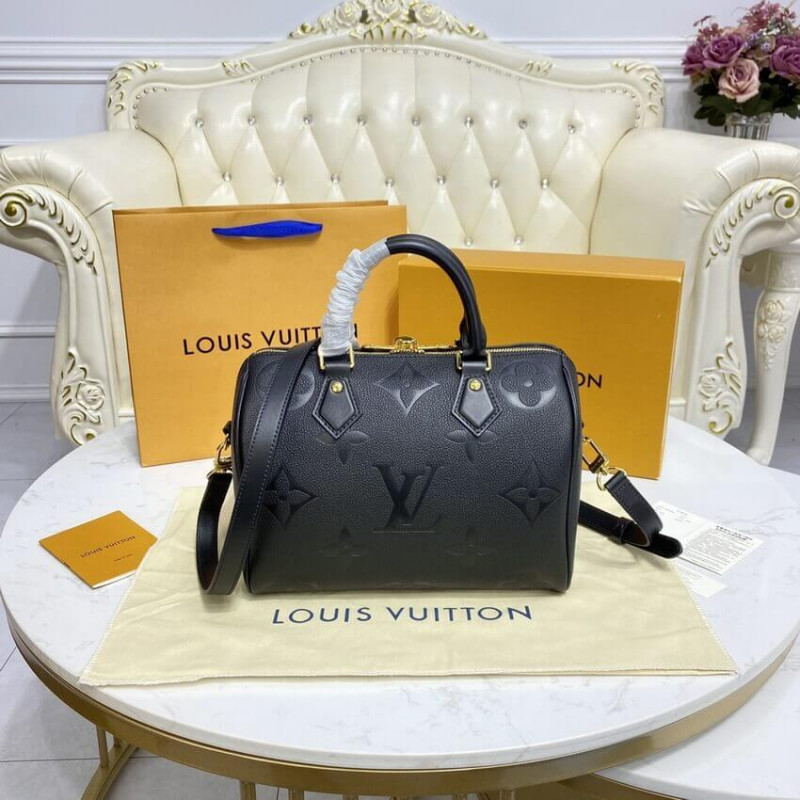 Louis Vuitton Monogram Empreinte Speedy Bandouliere 25 Black-2