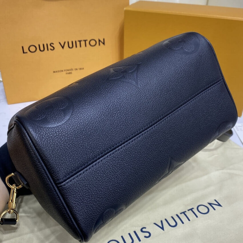 Louis Vuitton Monogram Empreinte Speedy Bandouliere 25 Black-3