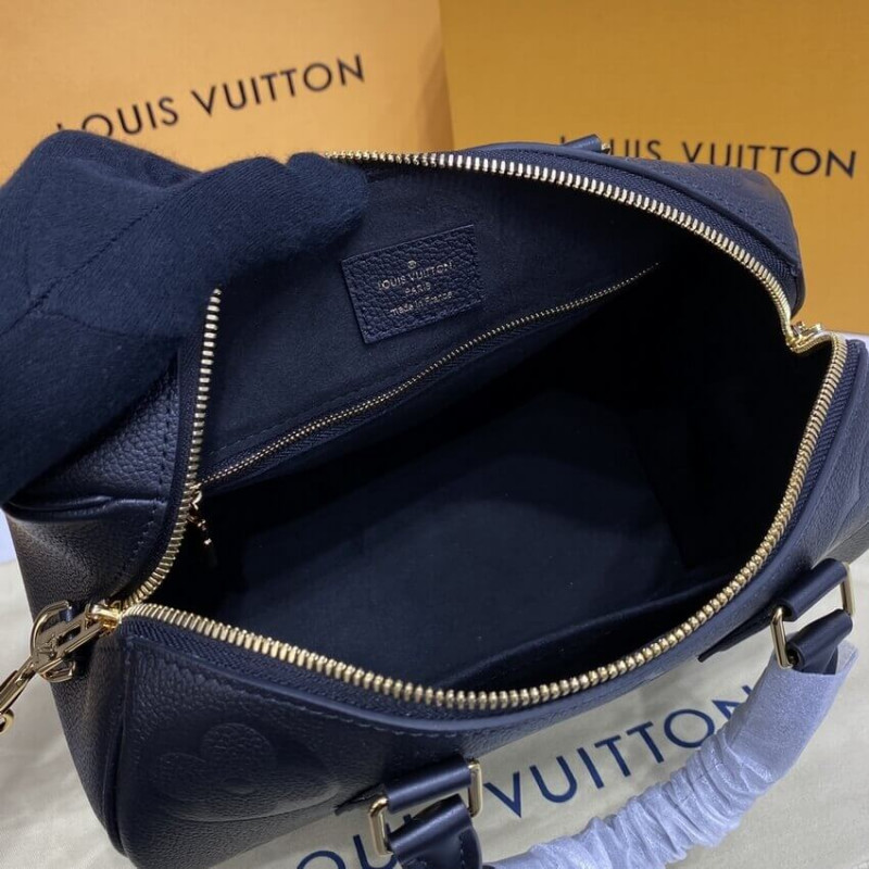 Louis Vuitton Monogram Empreinte Speedy Bandouliere 25 Black-10