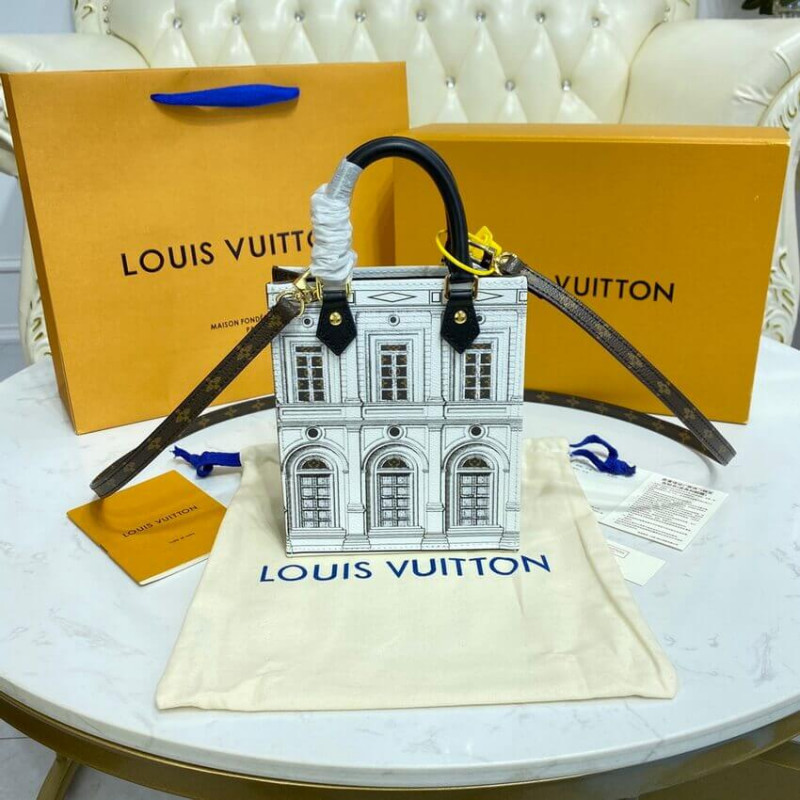 Louis Vuitton impreso cuero de ternero Matte Petit Sac Plat M80991-7