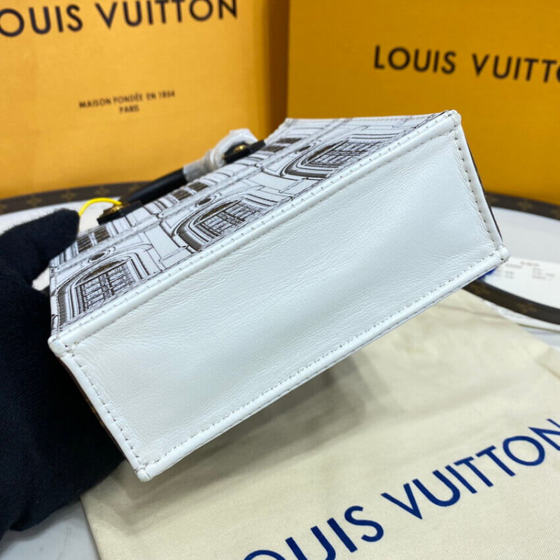 Louis Vuitton impreso cuero de ternero Matte Petit Sac Plat M80991-8