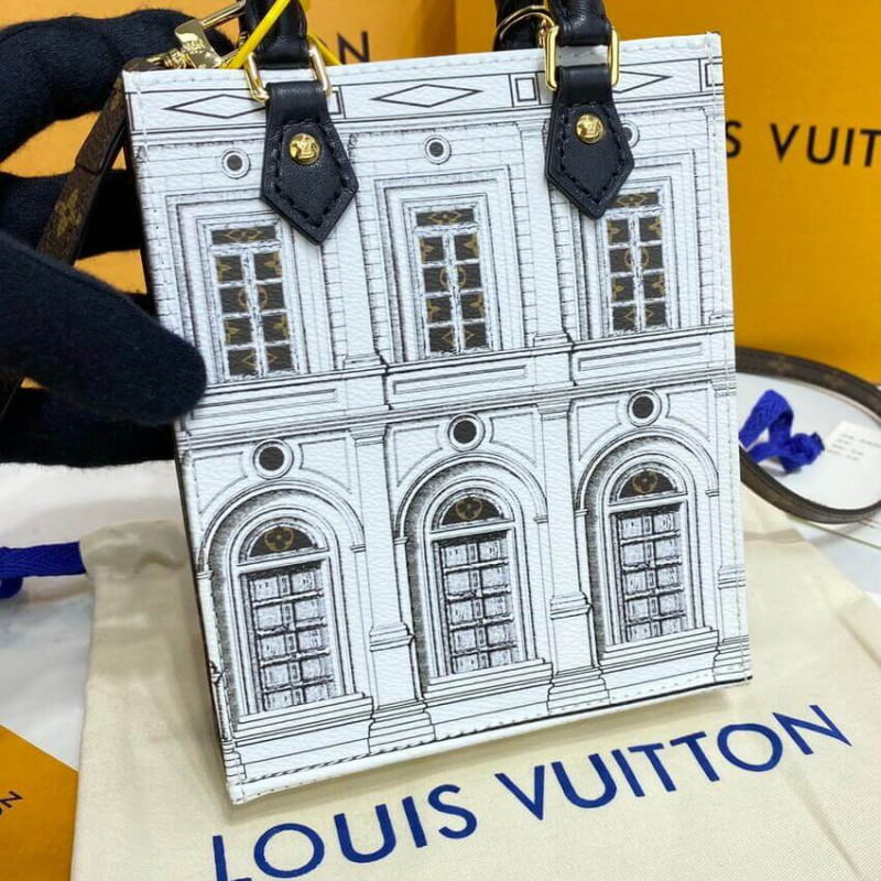 Louis Vuitton impreso cuero de ternero Matte Petit Sac Plat M80991-10