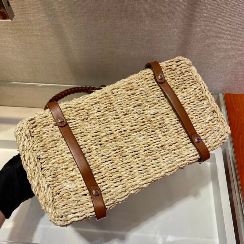 Husk de maíz Prada y bolso de cuero 1BG336-9