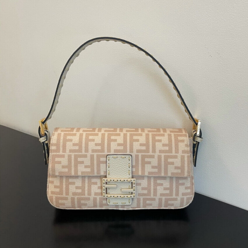 Fendi Bolsauette 1997 beige ff lana Bolsa 8Br792-5