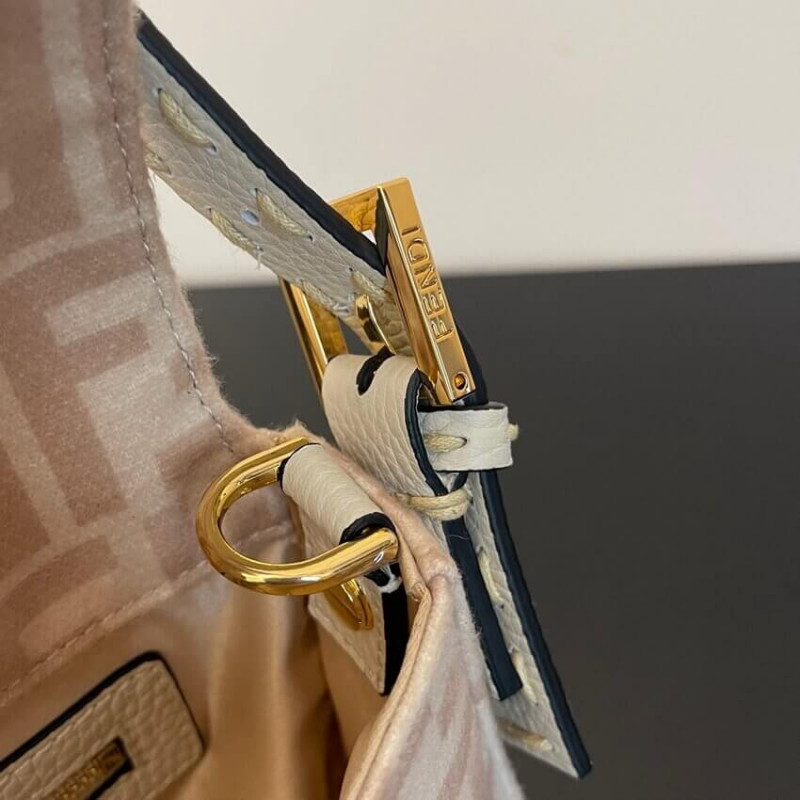Fendi Bolsauette 1997 beige ff lana Bolsa 8Br792-7