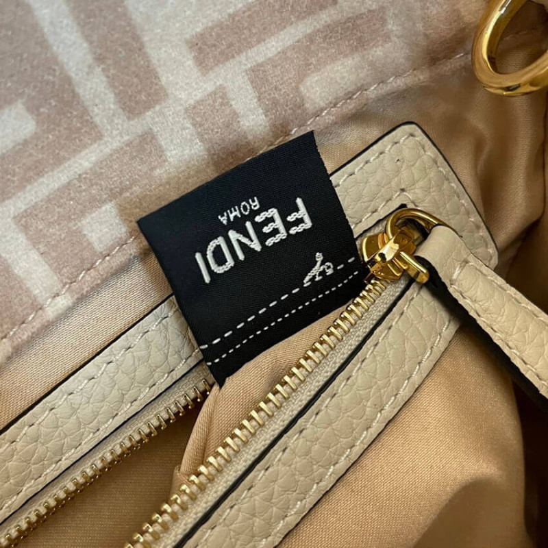 Fendi Bolsauette 1997 beige ff lana Bolsa 8Br792-8