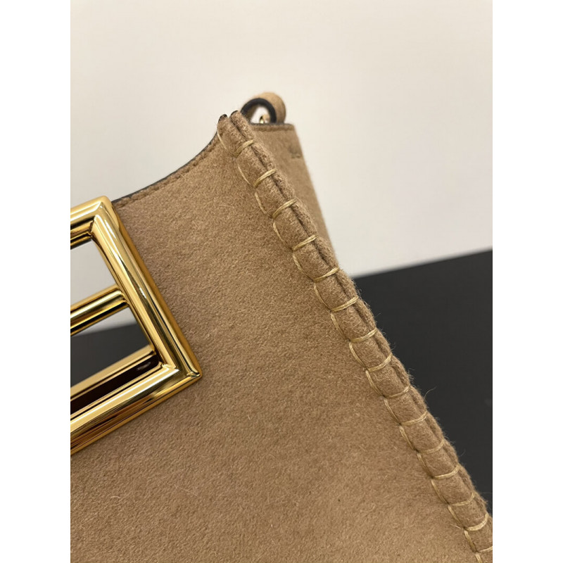 Fendi Beige Flannel Small Way Bolsa 8BS054-7