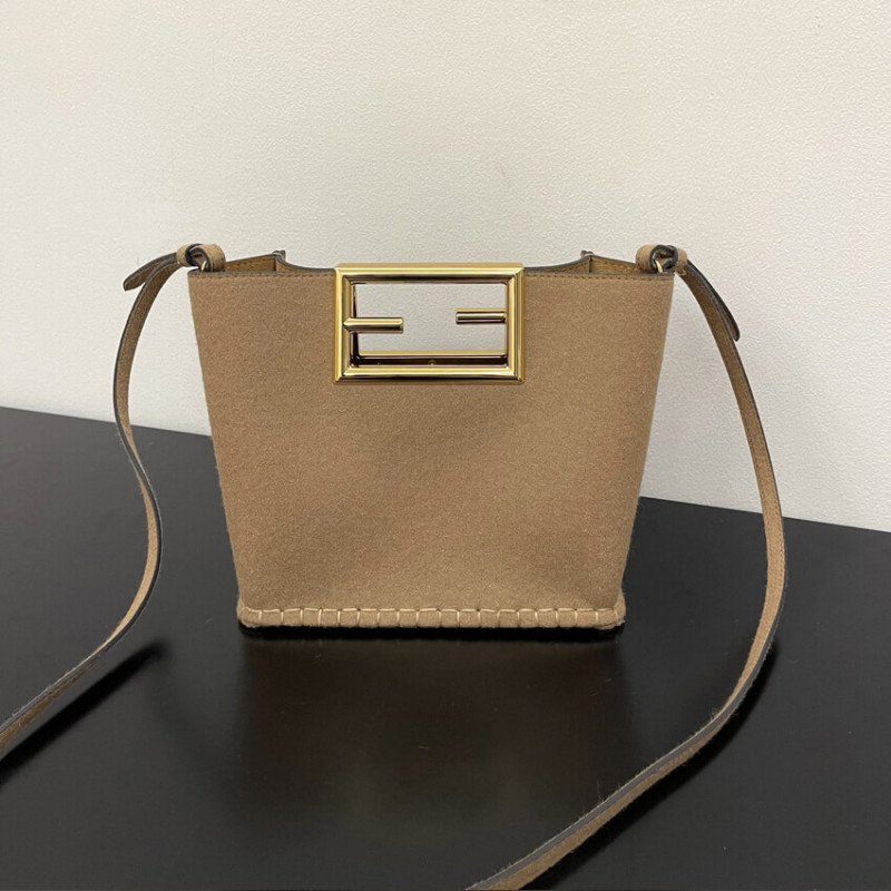 Fendi Beige Flannel Small Way Bolsa 8BS054-9