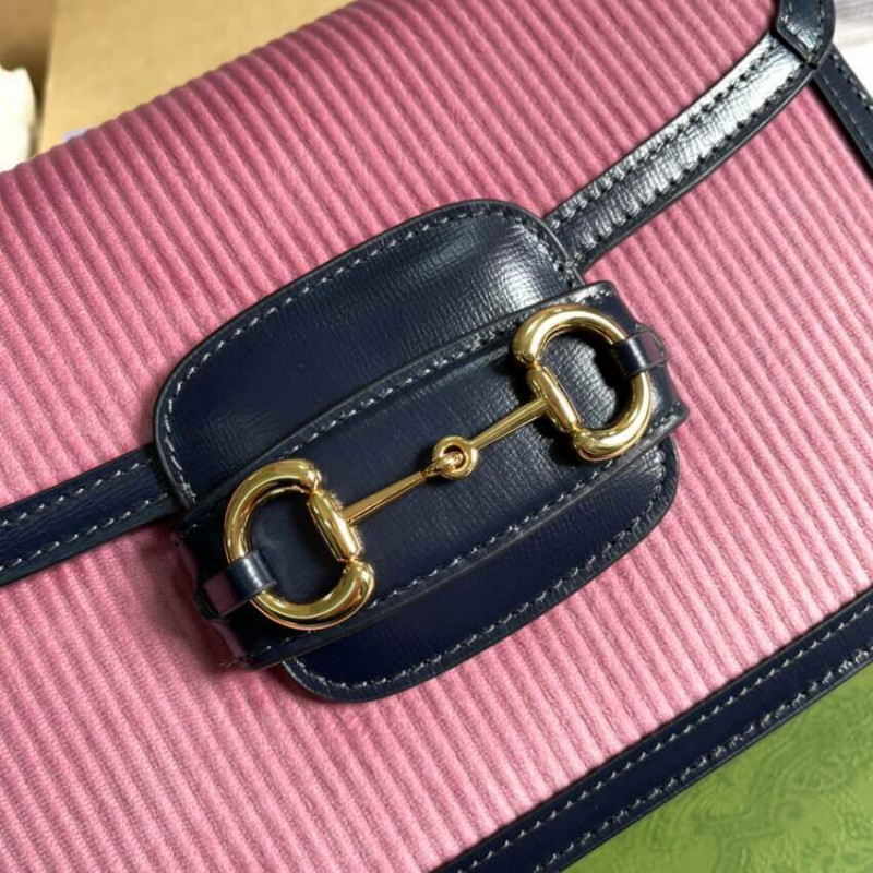 Gucci Horsebit 1955 Bolsa Pequeña 602204 Rosa Poraja-7