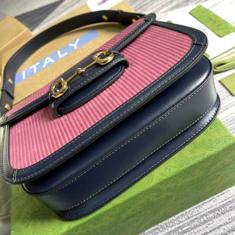 Gucci Horsebit 1955 Bolsa Pequeña 602204 Rosa Poraja-8