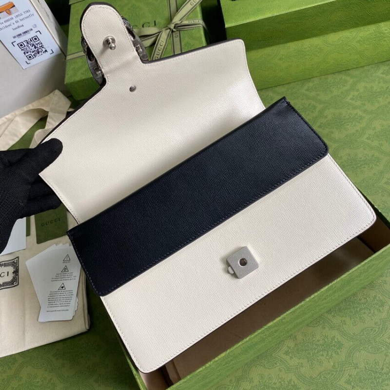 Gucci Dioniso Bolso de hombro pequeño 400249 Cuero blanco naranja-7