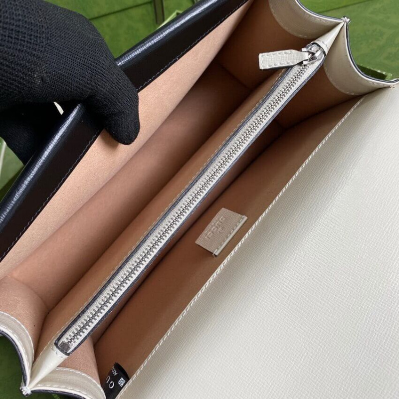 Gucci Dioniso Bolso de hombro pequeño 400249 Cuero blanco naranja-8