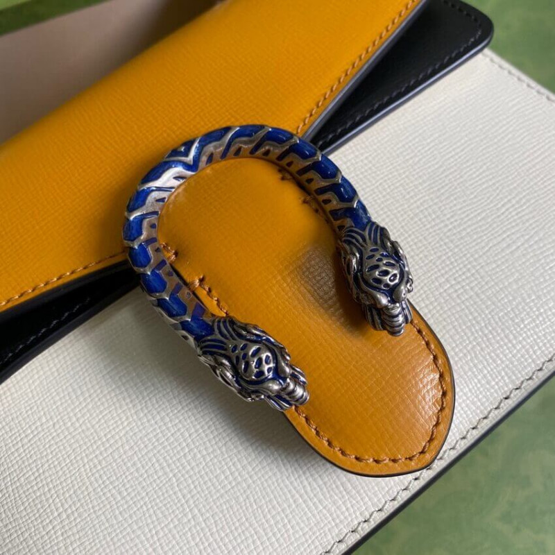 Gucci Dionysus Mini Bolsa 421970 Naranja de cuero blanco-3