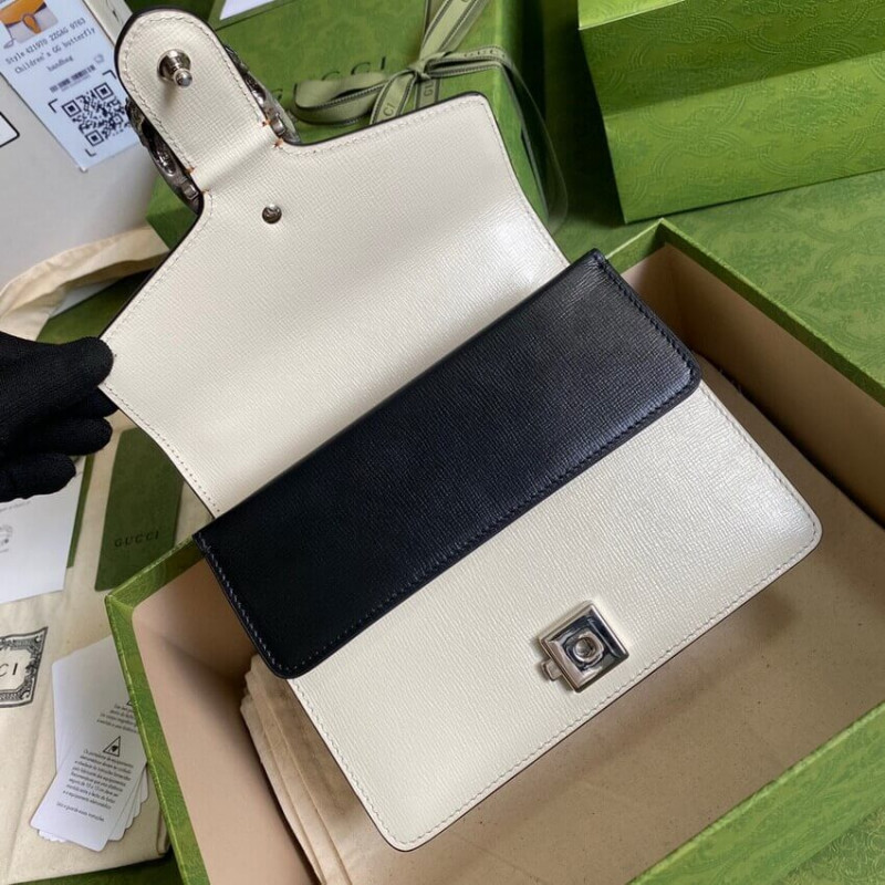 Gucci Dionysus Mini Bolsa 421970 Naranja de cuero blanco-5