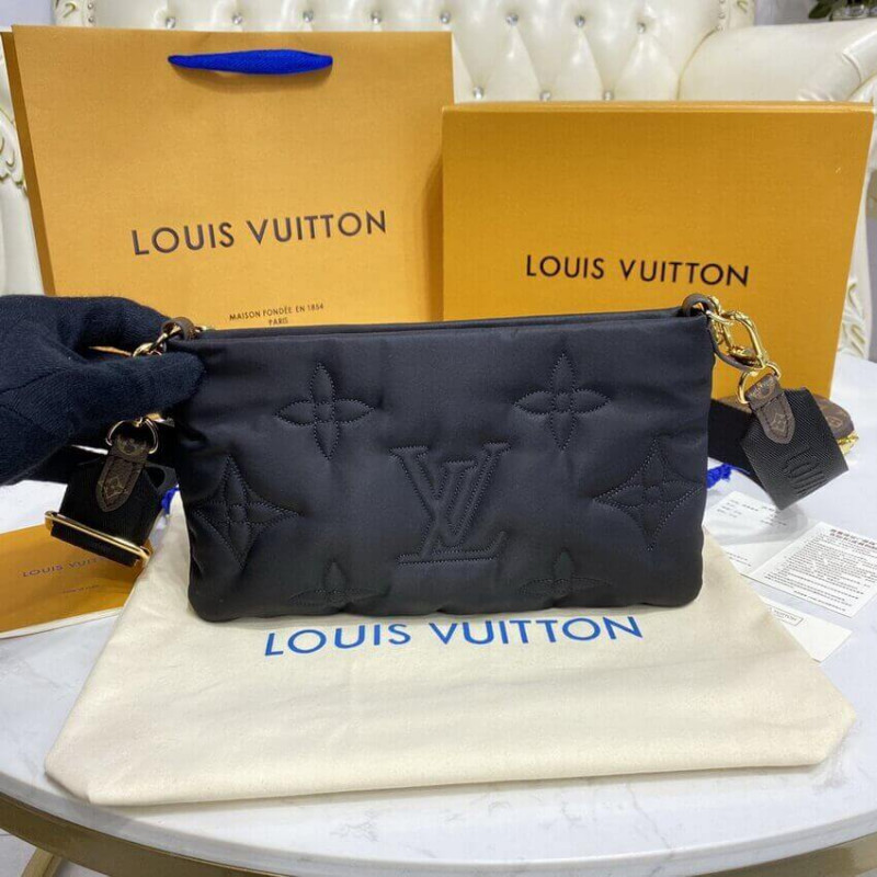 Louis Vuitton Maxi Multi Pochette AccessOires M58980 Negro/Fucsia-4