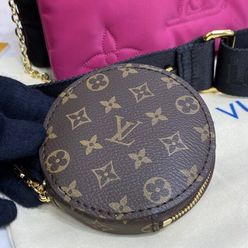 Louis Vuitton Maxi Multi Pochette AccessOires M58980 Negro/Fucsia-8